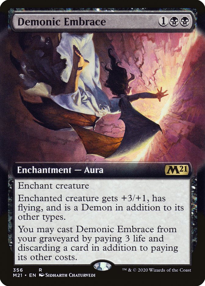 Demonic Embrace (Extended Art) [Core Set 2021] [Foil]