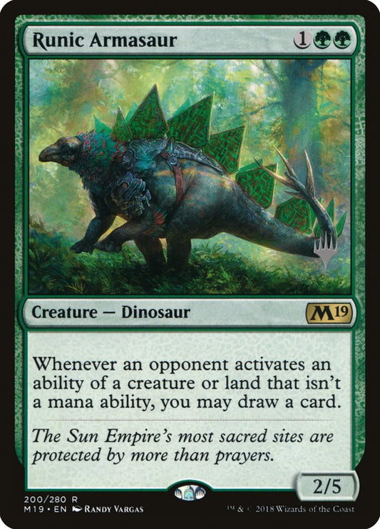 Runic Armasaur (Promo Pack) [Core Set 2019 Promos] [Foil]