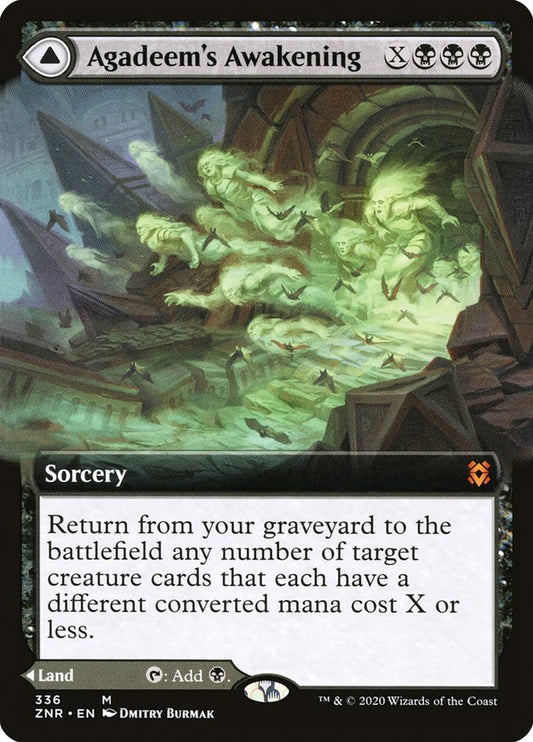 Agadeem's Awakening // Agadeem, the Undercrypt (Extended Art) [Zendikar Rising] [Foil]