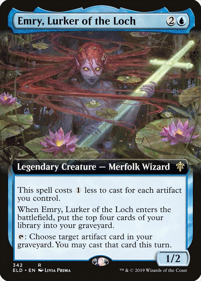 Emry, Lurker of the Loch (Extended Art) [Throne of Eldraine] [Foil]