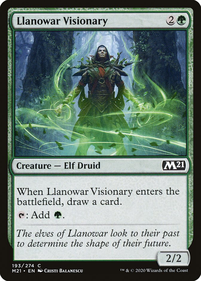 Llanowar Visionary [Core Set 2021] [Foil]