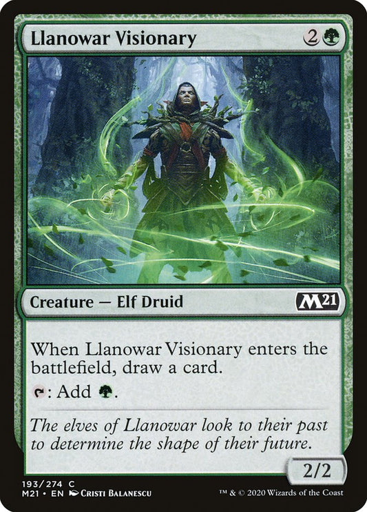 Llanowar Visionary [Core Set 2021] [Foil]