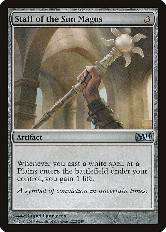 Staff of the Sun Magus [Core Set 2014] [Foil]