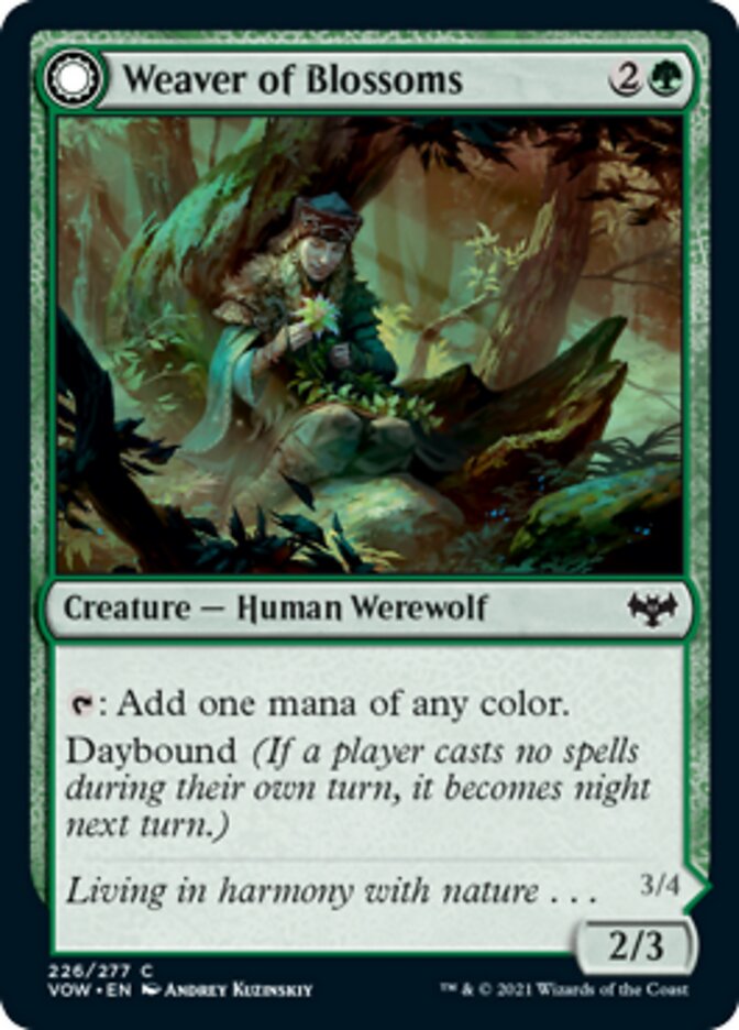 Weaver of Blossoms // Blossom-Clad Werewolf [Innistrad: Crimson Vow] [Foil]