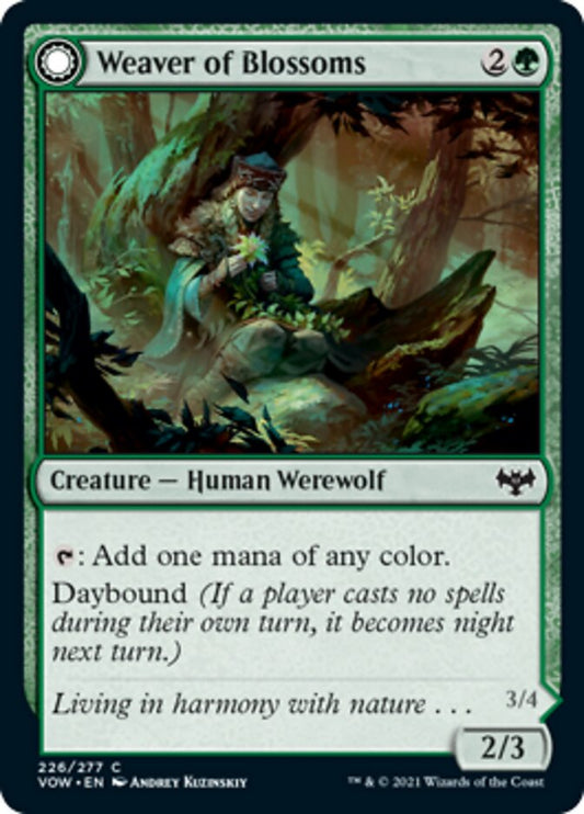 Weaver of Blossoms // Blossom-Clad Werewolf [Innistrad: Crimson Vow] [Foil]