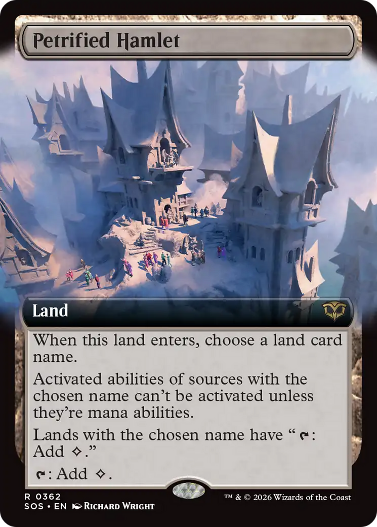 Petrified Hamlet (Extended Art) [Secrets of Strixhaven] [Foil]