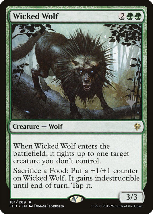 Wicked Wolf (Promo Pack) [Throne of Eldraine Promos] [Foil]