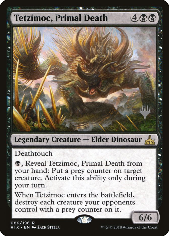 Tetzimoc, Primal Death (Promo Pack) [Rivals of Ixalan Promos] [Foil]