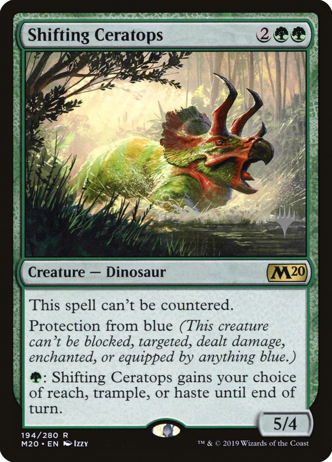 Shifting Ceratops (Promo Pack) [Core Set 2020 Promos] [Foil]
