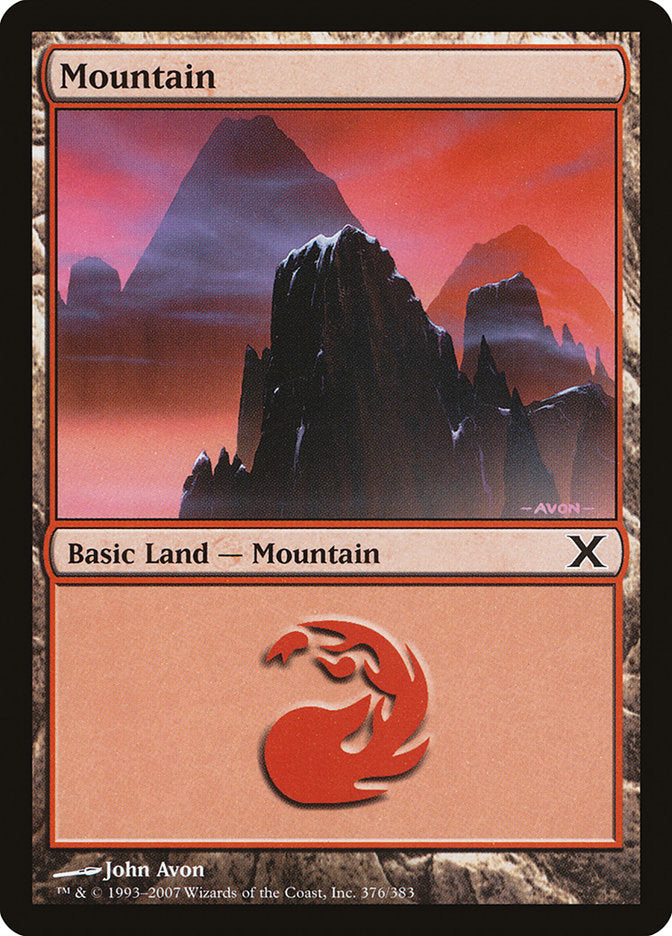Mountain (376) [Tenth Edition] [Foil]