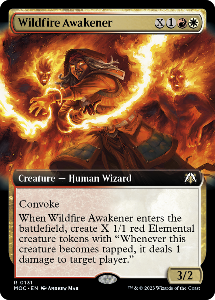 Wildfire Awakener (Extended Art) [March of the Machine Commander] [Foil]