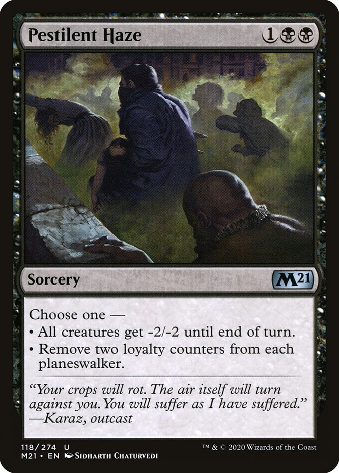 Pestilent Haze [Core Set 2021] [Foil]