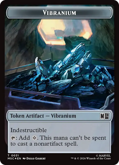 Vibranium // Angel Double-Sided Token [Marvel Super Heroes Commander]