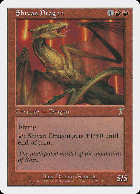 Shivan Dragon [Seventh Edition] [Foil]