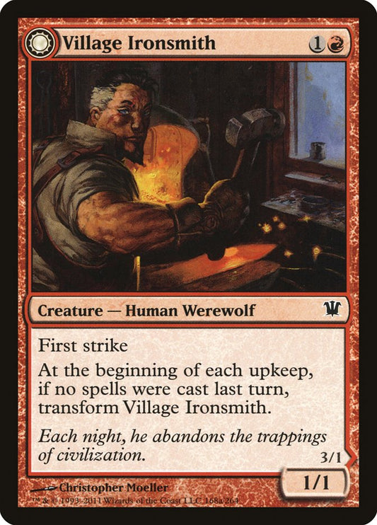 Village Ironsmith // Ironfang [Innistrad] [Foil]