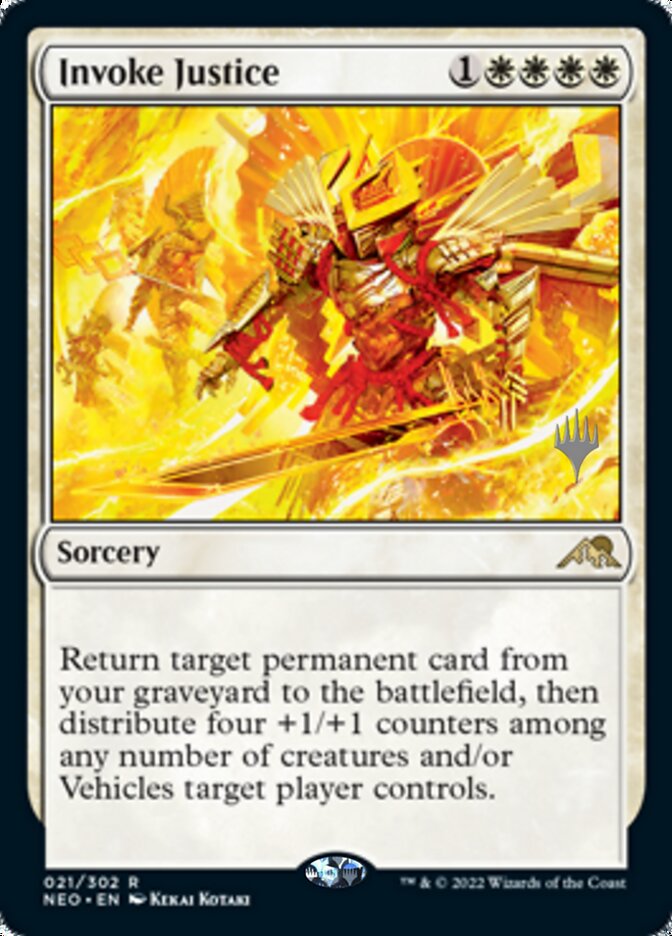 Invoke Justice (Promo Pack) [Kamigawa: Neon Dynasty Promos] [Foil]