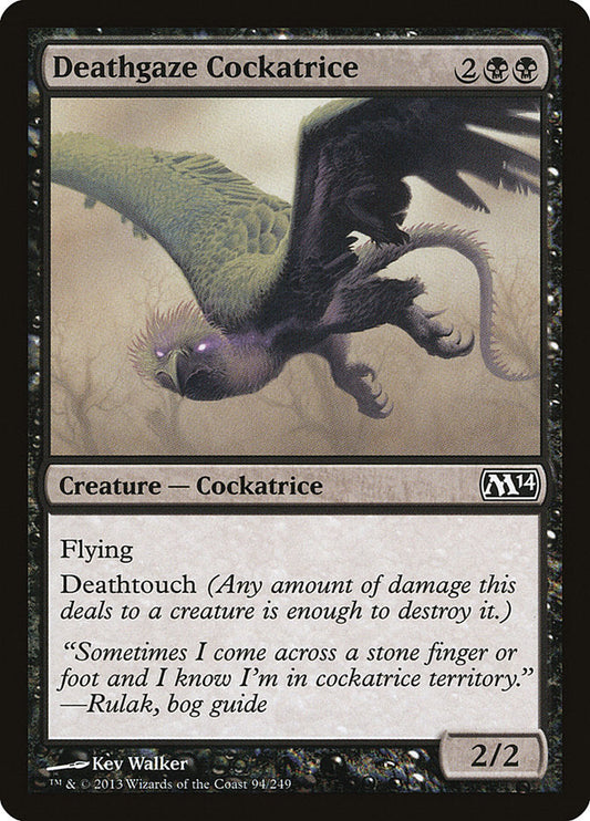 Deathgaze Cockatrice [Core Set 2014] [Foil]