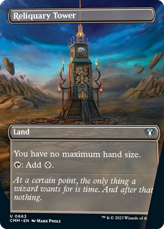 Reliquary Tower (Borderless Alternate Art) [Commander Masters] [Foil]
