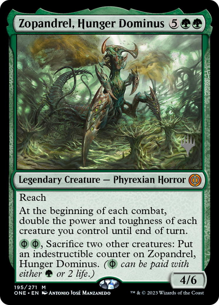 Zopandrel, Hunger Dominus (Promo Pack) [Phyrexia: All Will Be One Promos] [Foil]