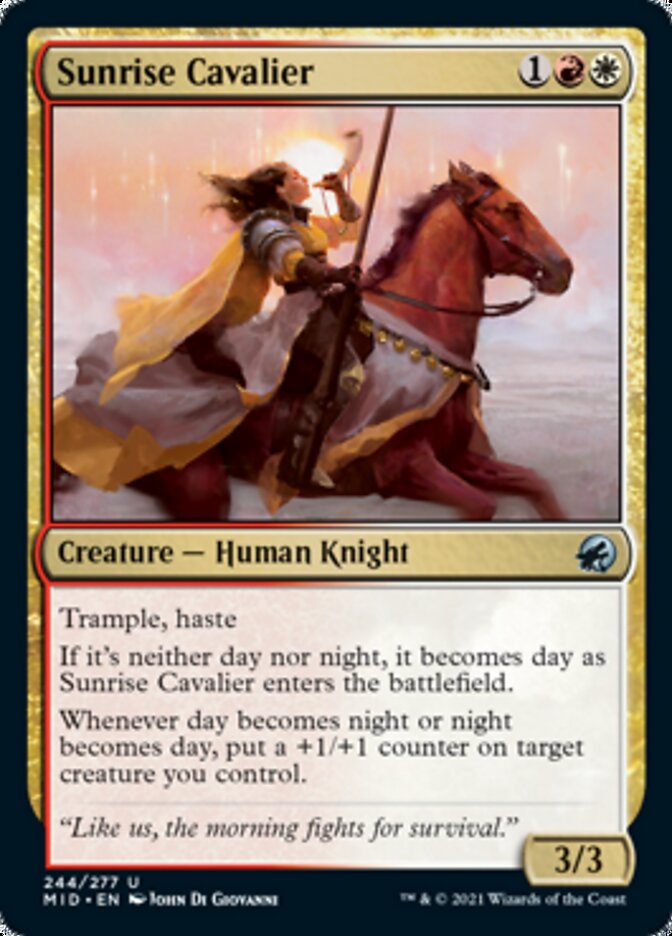 Sunrise Cavalier [Innistrad: Midnight Hunt] [Foil]