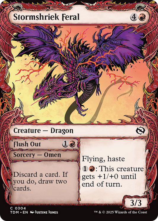 Stormshriek Feral (Showcase) [Tarkir: Dragonstorm] [Foil]