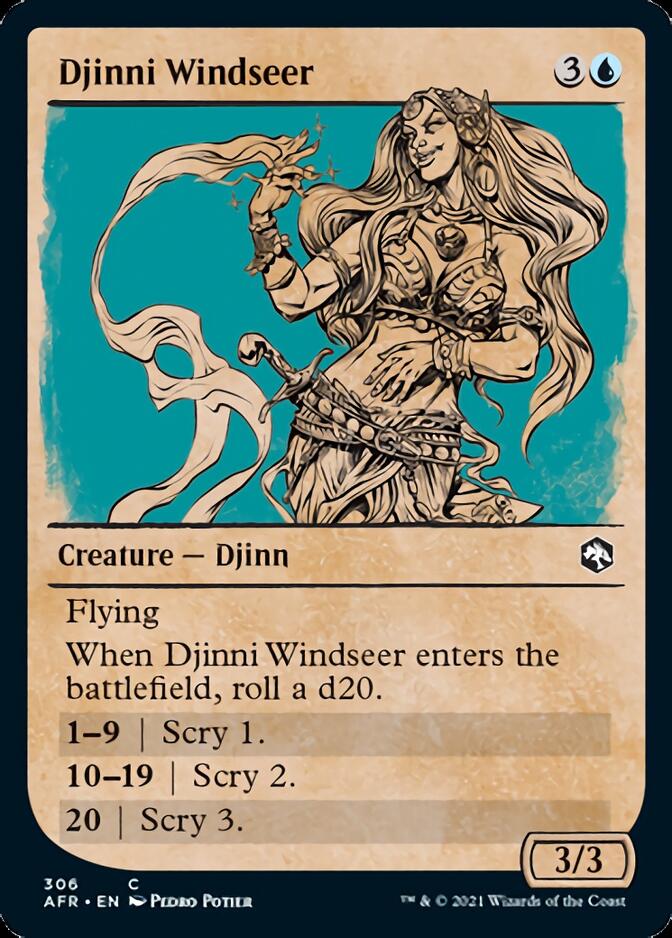 Djinni Windseer (Showcase) [Dungeons & Dragons: Adventures in the Forgotten Realms] [Foil]