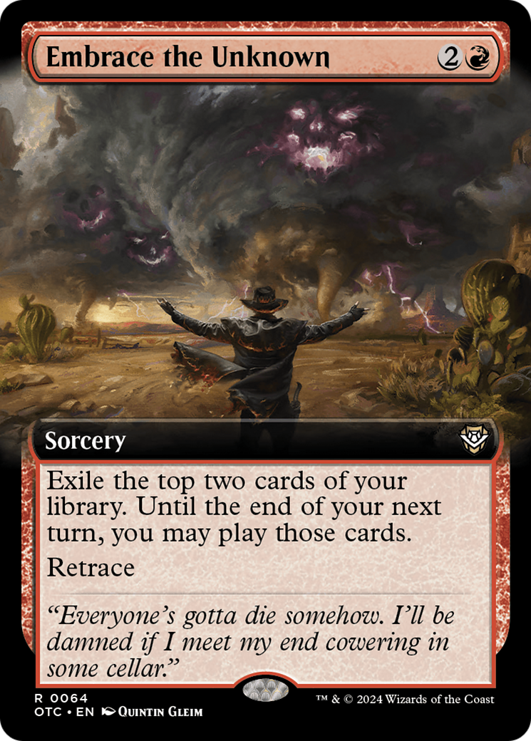 Embrace the Unknown (Extended Art) [Outlaws of Thunder Junction Commander] [Foil]