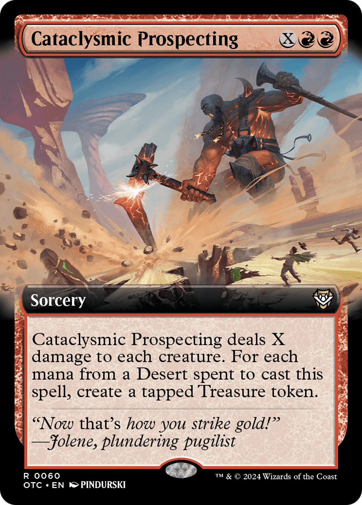 Cataclysmic Prospecting (Extended Art) [Outlaws of Thunder Junction Commander] [Foil]