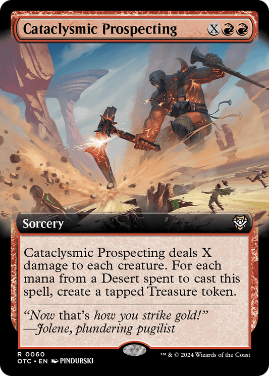 Cataclysmic Prospecting (Extended Art) [Outlaws of Thunder Junction Commander] [Foil]