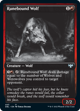 Runebound Wolf [Innistrad: Double Feature] [Foil]