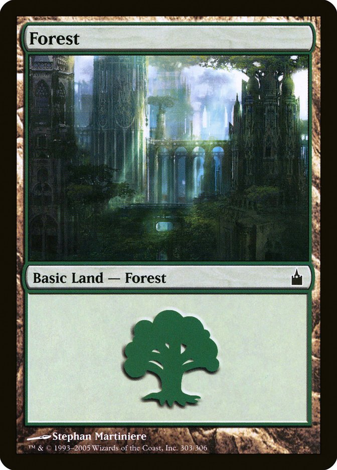 Forest (303) [Ravnica: City of Guilds] [Foil]