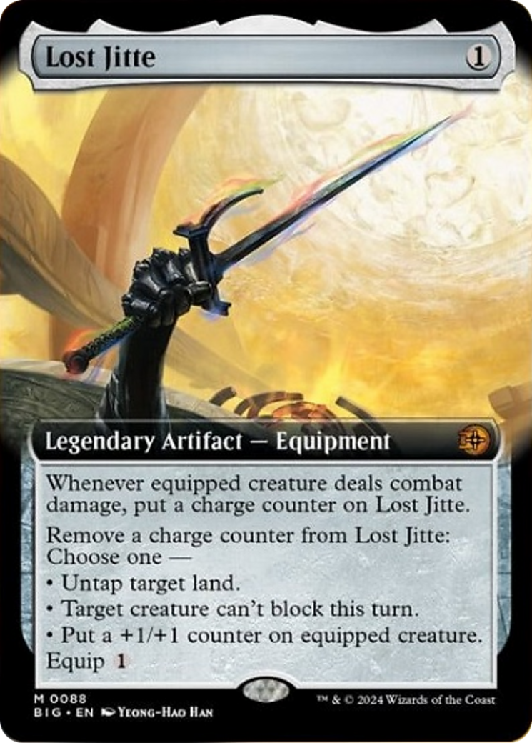 Lost Jitte (Extended Art) [Outlaws of Thunder Junction: The Big Score] [Foil]