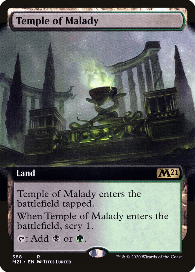 Temple of Malady (Extended Art) [Core Set 2021] [Foil]