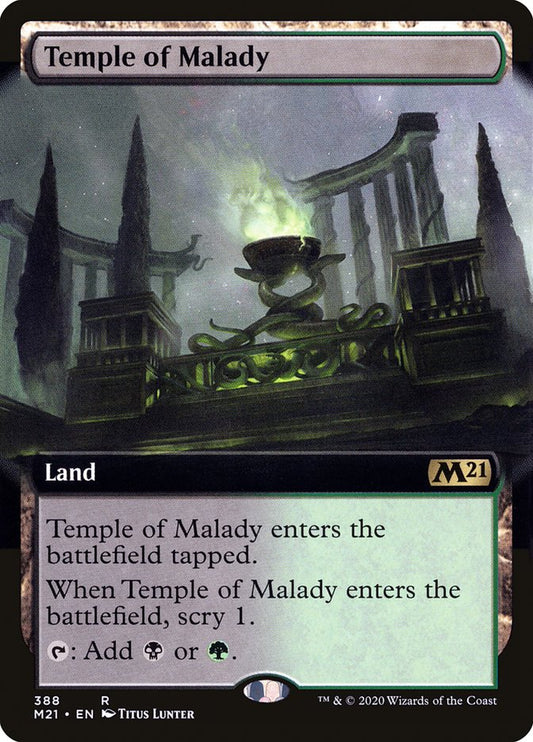 Temple of Malady (Extended Art) [Core Set 2021] [Foil]