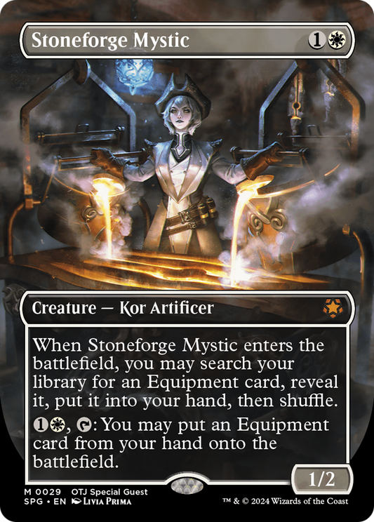 Stoneforge Mystic (Borderless) [Outlaws of Thunder Junction Special Guests] [Foil]