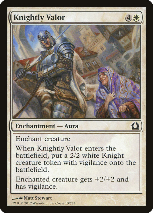 Knightly Valor [Return to Ravnica] [Foil]