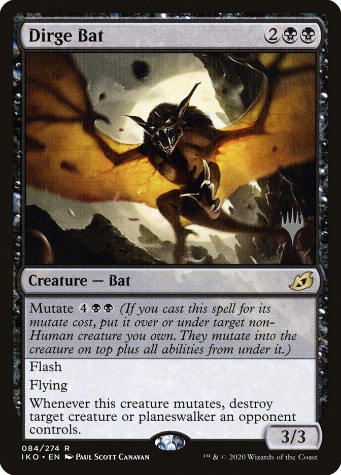 Dirge Bat (Promo Pack) [Ikoria: Lair of Behemoths Promos] [Foil]