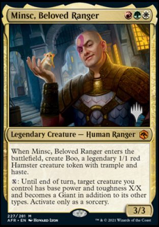 Minsc, Beloved Ranger (Promo Pack) [Dungeons & Dragons: Adventures in the Forgotten Realms Promos] [Foil]