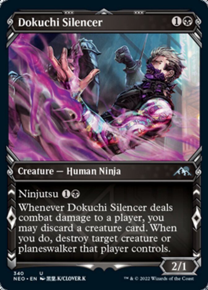 Dokuchi Silencer (Showcase Ninja) [Kamigawa: Neon Dynasty] [Foil]