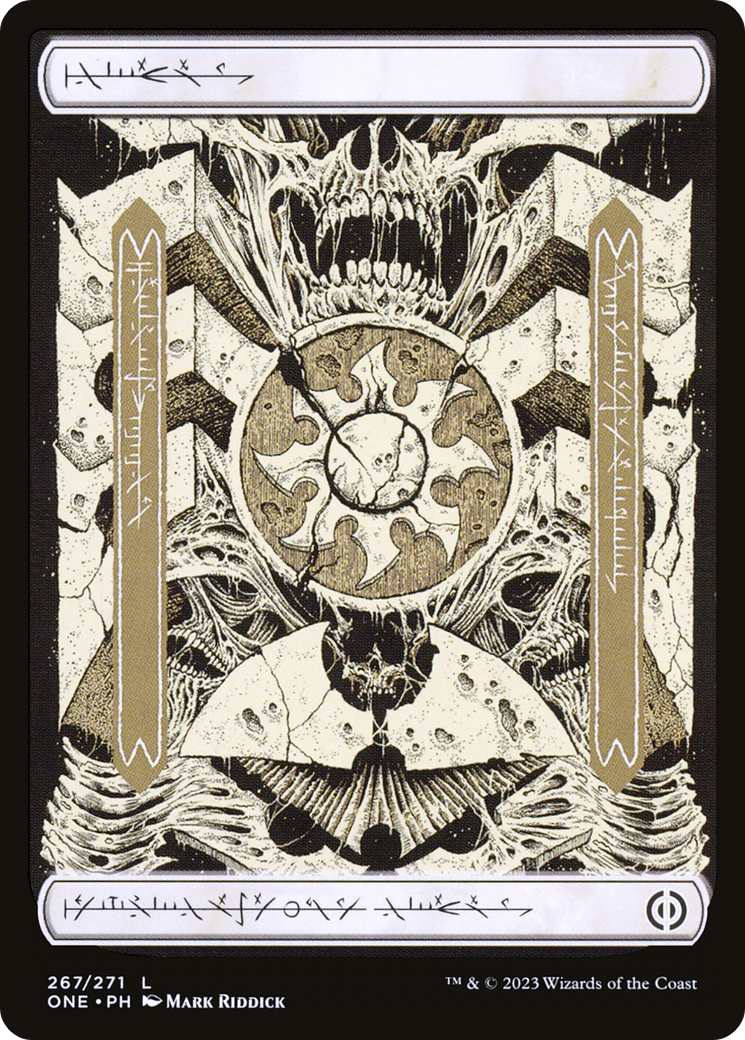 Plains (267) (Phyrexian) [Phyrexia: All Will Be One] [Foil]