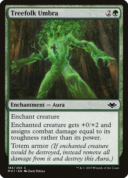 Treefolk Umbra [Modern Horizons] [Foil]