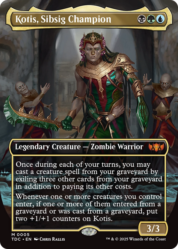 Kotis, Sibsig Champion (Borderless) [Tarkir: Dragonstorm Commander] [Foil]