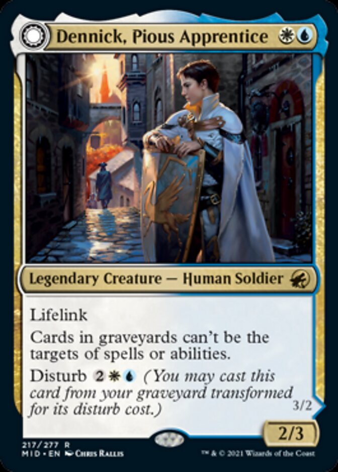 Dennick, Pious Apprentice // Dennick, Pious Apparition [Innistrad: Midnight Hunt] [Foil]
