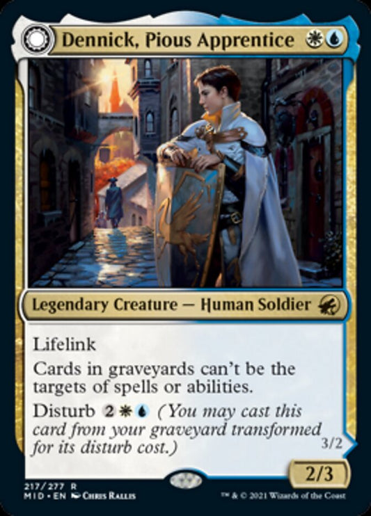 Dennick, Pious Apprentice // Dennick, Pious Apparition [Innistrad: Midnight Hunt] [Foil]