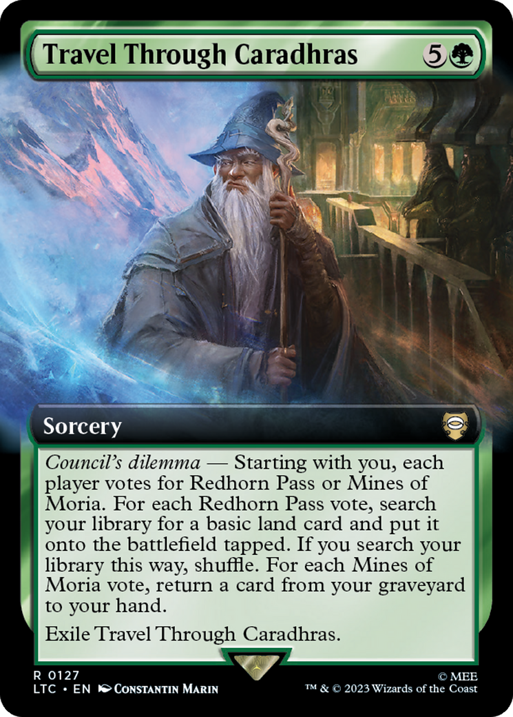 Travel Through Caradhras (Extended Art) [The Lord of the Rings: Tales of Middle-Earth Commander] [Foil]