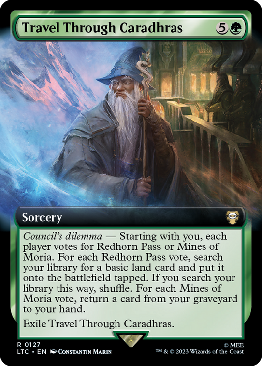 Travel Through Caradhras (Extended Art) [The Lord of the Rings: Tales of Middle-Earth Commander] [Foil]