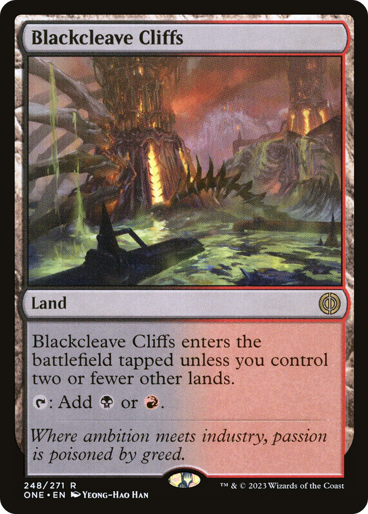 Blackcleave Cliffs [Phyrexia: All Will Be One] [Foil]