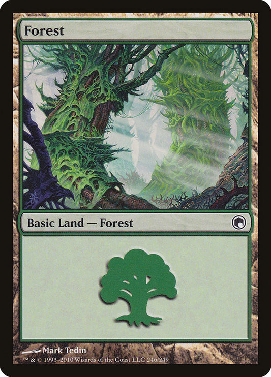 Forest (246) [Scars of Mirrodin] [Foil]