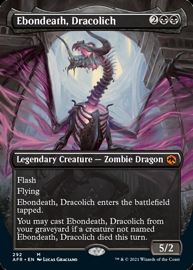 Ebondeath, Dracolich (Borderless Alternate Art) [Dungeons & Dragons: Adventures in the Forgotten Realms] [Foil]