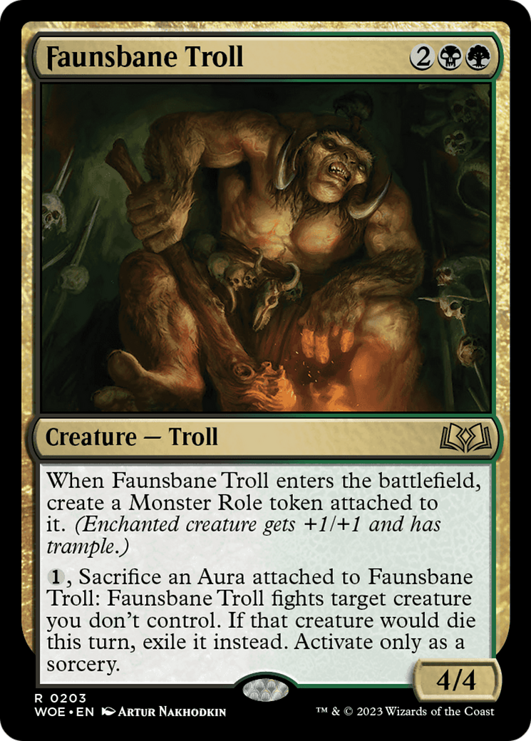 Faunsbane Troll [Wilds of Eldraine] [Foil]
